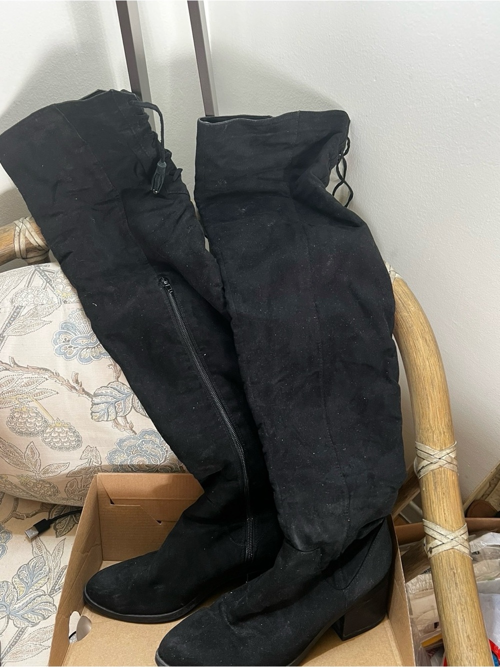 Call It Spring black over-the-knee boots